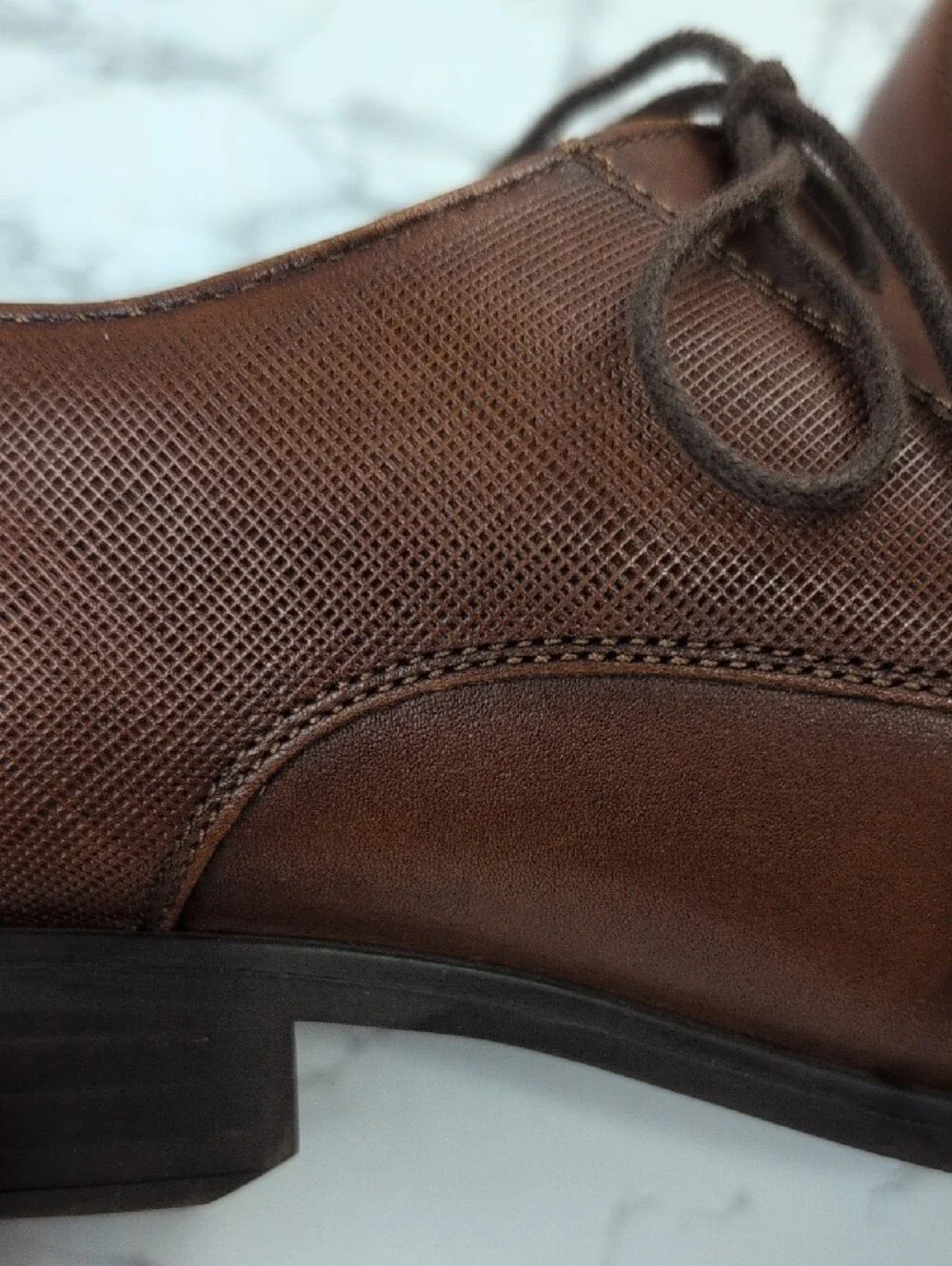 Florsheim Mens Jackson Cap Toe Leather Oxfords Cognac Brown Size 8M  ​Descriptio